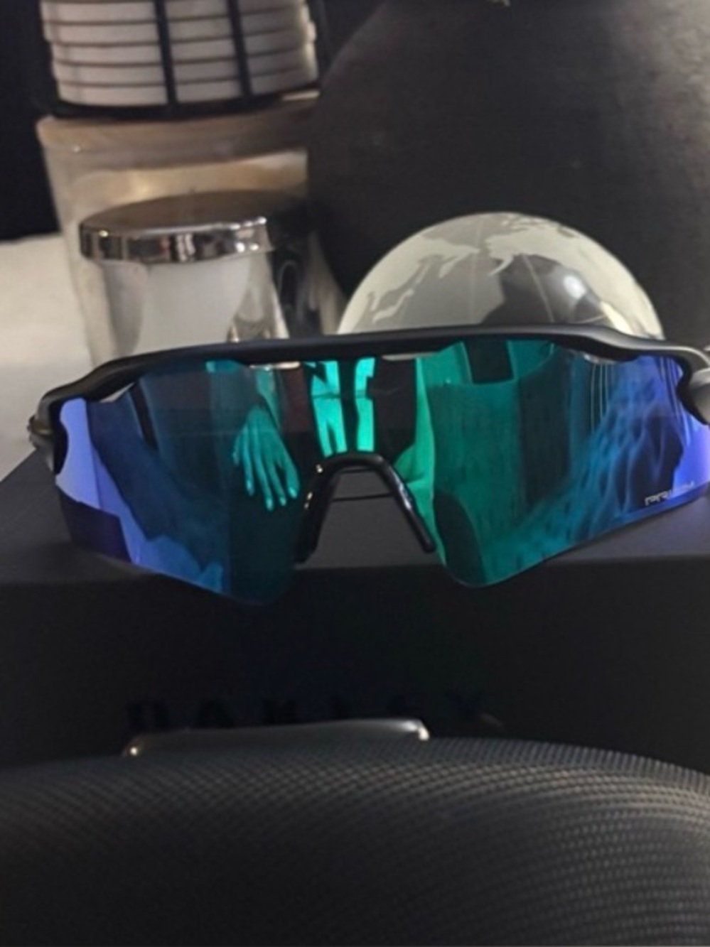 Oakley RADAR EV PATH PRIZM Sunglasses with Blue Green Mirrored Lenses